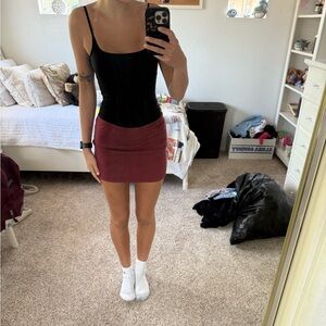 Brandy Melville Maroon Pencil Skirt